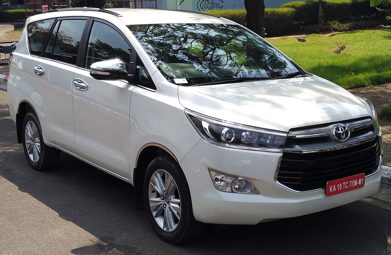 Toyota Innova Crysta — exact Kashmir cab hire photo